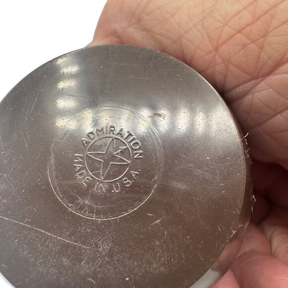 Vintage Admiration Salt & Pepper Shaker Set Two-Tone Brown Plastic Mid Century - Picture 4 of 4